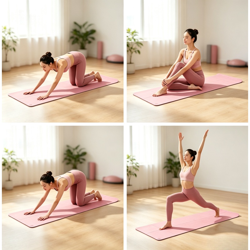 Pilates Yoga Mat Thickness - 4 mm dikke, antislip yogamat, draagbaar