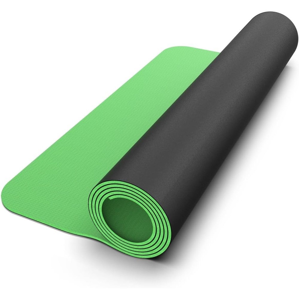 Pilates Yoga Mat Thickness - Reversibele yogamat 5 mm dik, dubbelzijdig,