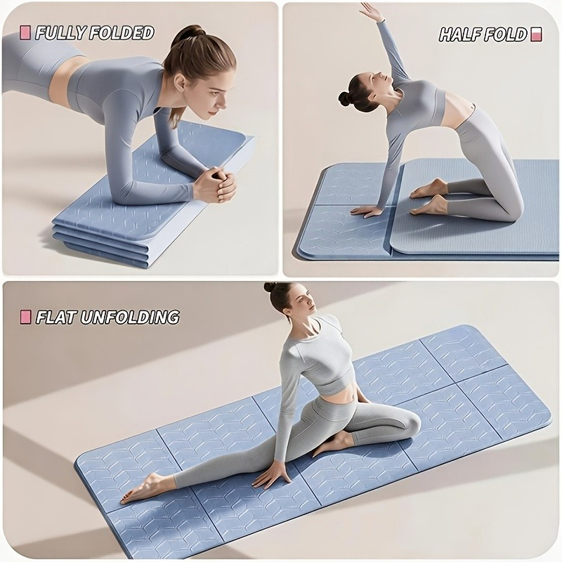 Pilates Yoga Mat Thickness - Antislip extra dikke opvouwbare yogamat, 6