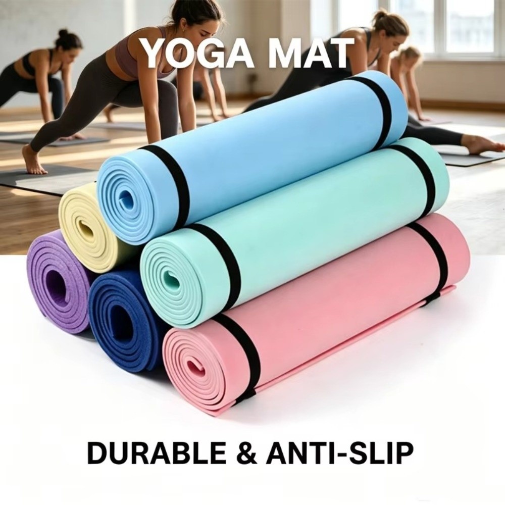 Pilates Yoga Mat Thickness - Multifunctionele 180×50cm fitnessmat, antislip, 6 mm