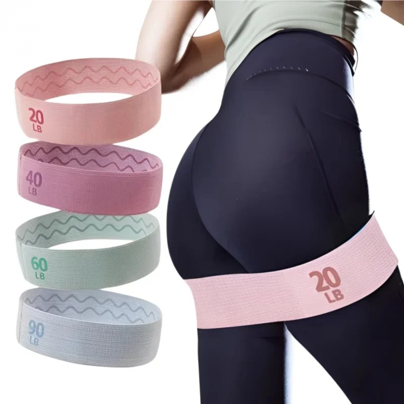 Pilates Yoga Joint - 20-90LB stoffen elastische band, fitness weerstandsband,