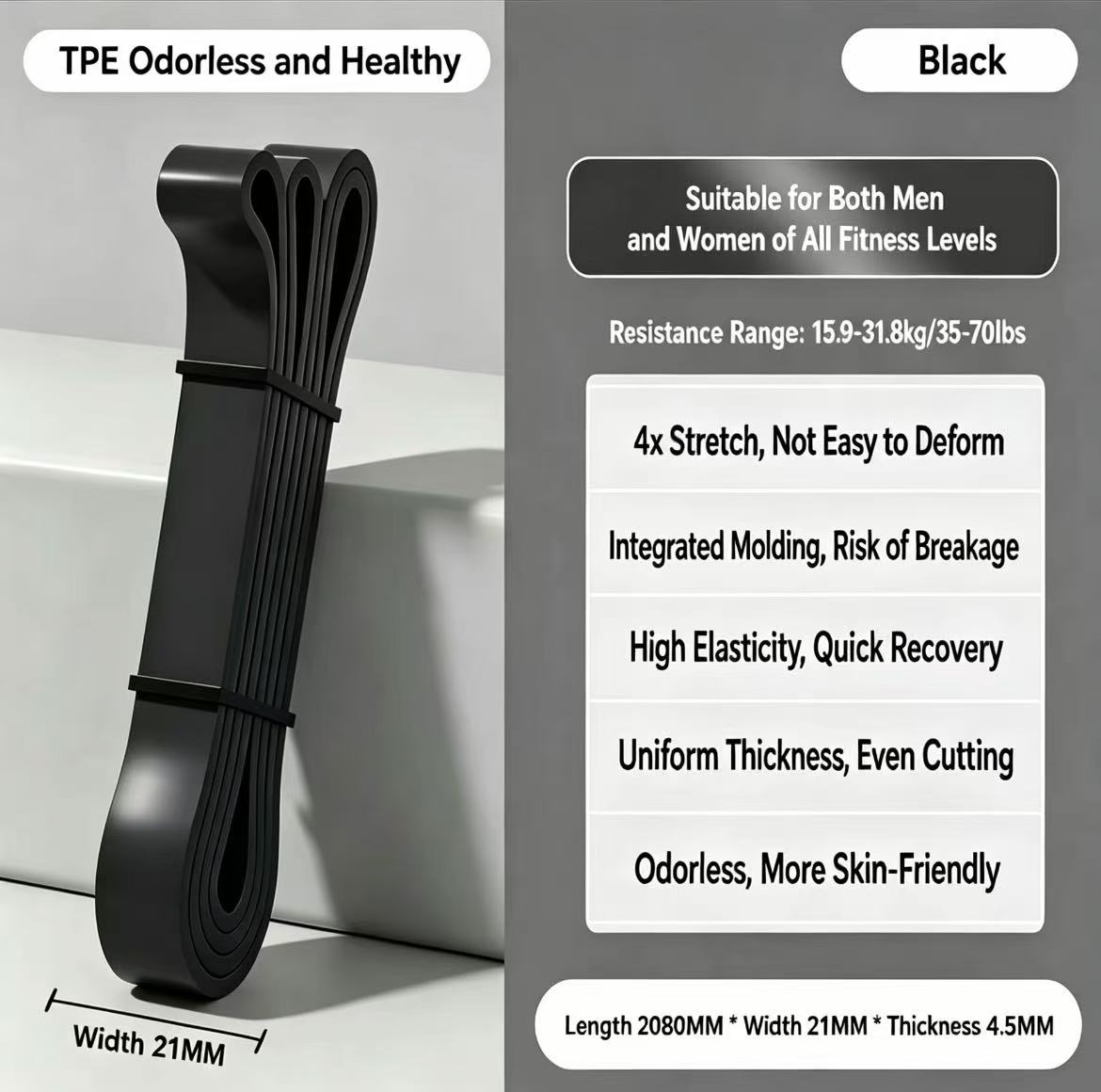 TPE Resistance Bands 6 niveaus - Pilates And Yoga Difference recensie en prijs