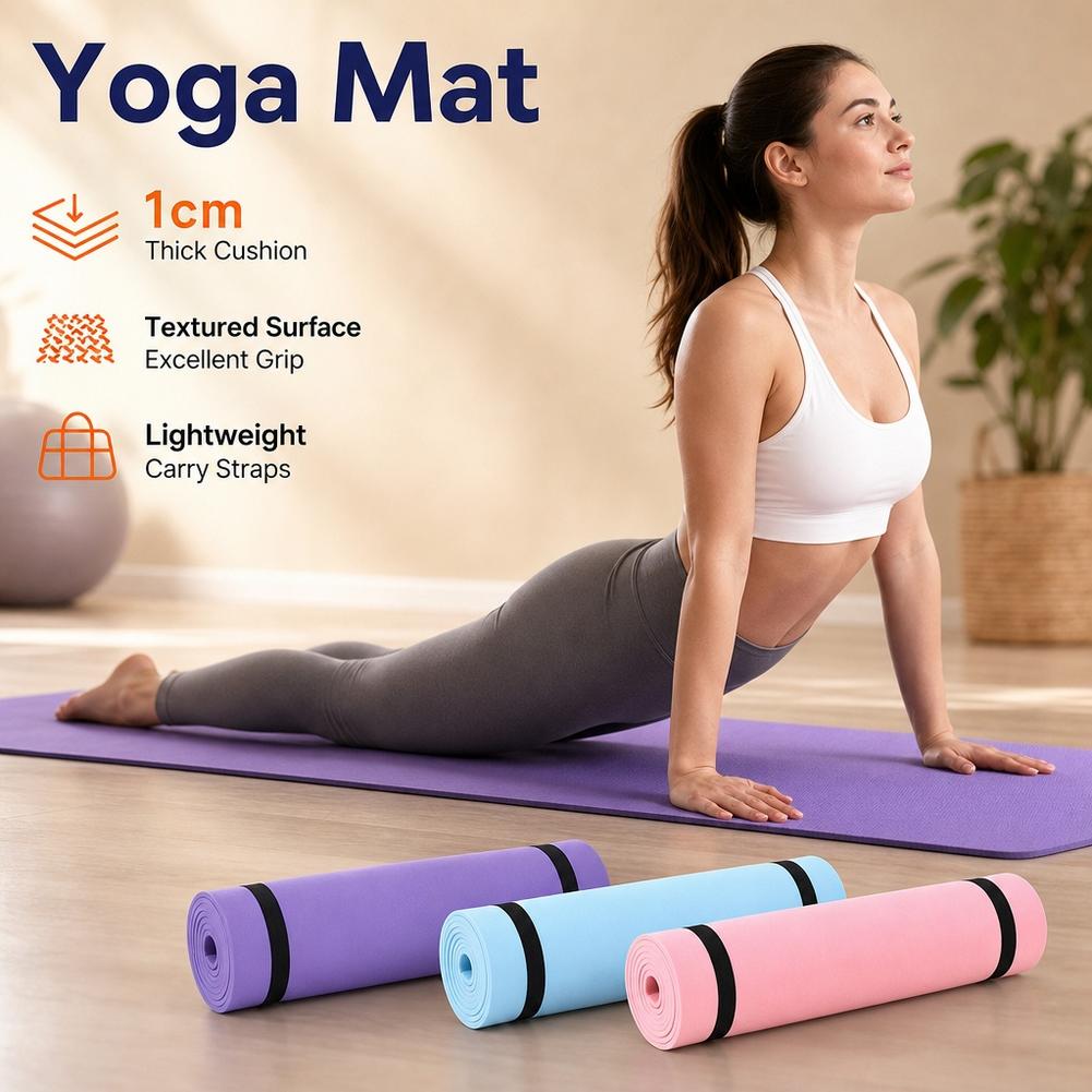 6 mm yogamat, antislip, lichtg - Pilates Yoga Mat Thickness recensie en prijs